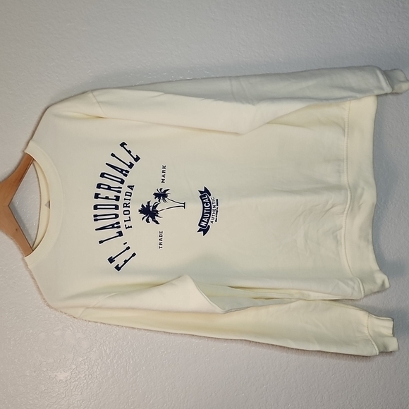 U.S. Apparel Ft. Lauderdale Soft Pastel Yellow Crewneck Sweatshirt - Picture 1 of 6